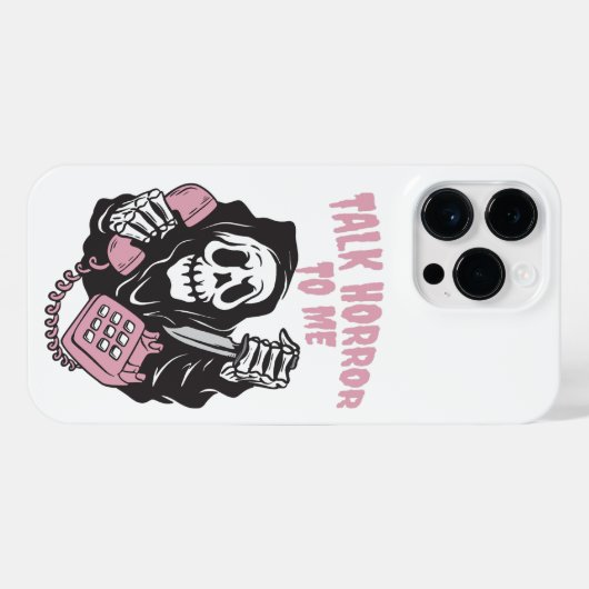 SPREEK AFSCHUW TEGEN ME GRIM REAPER TELEFOON iPhone HOESJE (Achterkant horizontaal)