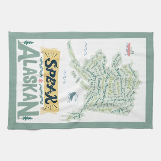 Spreek Alaskan! Keukenhanddoeken (Horizontaal)
