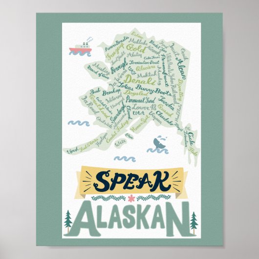 Spreek Alaskan! Poster (Voorkant)