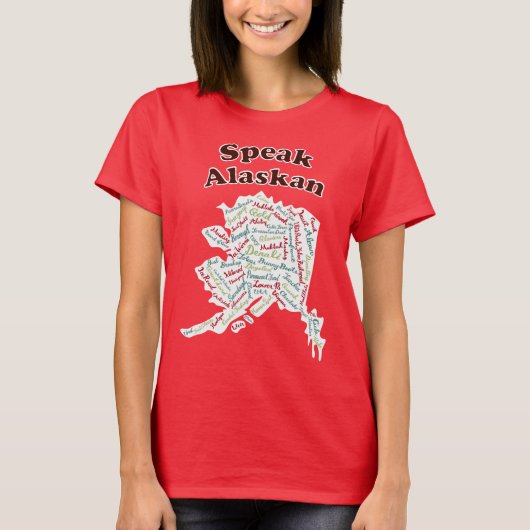 Spreek Alaskan! Red T-Shirt (Voorkant)