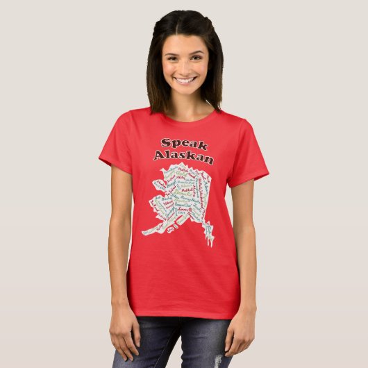 Spreek Alaskan! Red T-Shirt (Voorkant volledig)