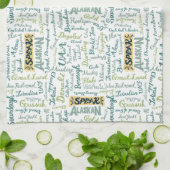 Spreek Alaskan! White Kitchen Towel Theedoek (Gevouwen)