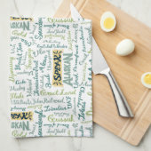 Spreek Alaskan! White Kitchen Towel Theedoek (Quarter Fold)