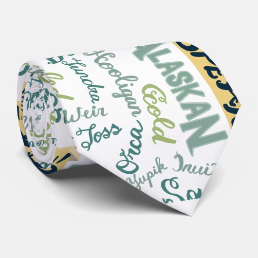 Spreek Alaskan! Witte Stropdas (Opgerold)