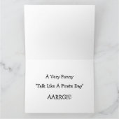 Spreek als een piraat dag kaart (Binnen)