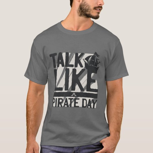 Spreek als een piraat dag t-shirt (Voorkant)