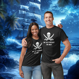 Spreek als een piraatschedel t-shirt