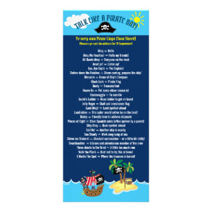 Spreek als een Pirate Day-pagina donkerblauw Reclamekaart