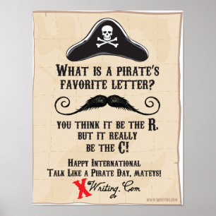 Spreek als een Pirate Day Poster