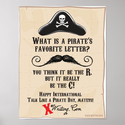 Spreek als een Pirate Day Poster (Voorkant)