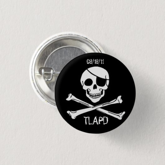 Spreek als een Pirate Day Round Button (Voorkant /achterkant)