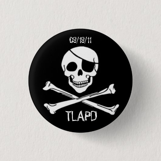 Spreek als een Pirate Day Round Button (Voorkant)