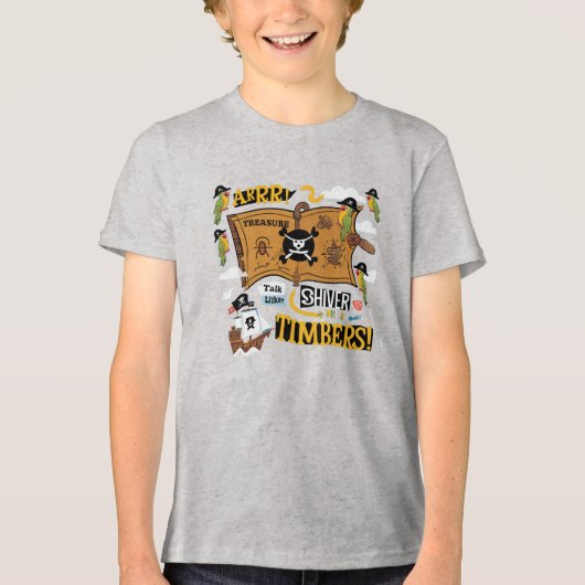 Spreek als een Pirate Day Tri-Blend Shirt (Voorkant)
