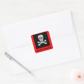 Spreek als een Pirate Day Vierkante Sticker (Envelop)