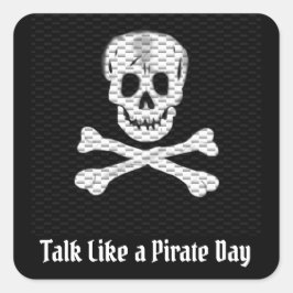 Spreek als een Pirate Day Vierkante Sticker