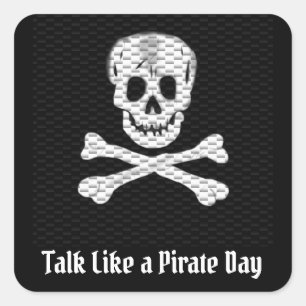 Spreek als een Pirate Day Vierkante Sticker