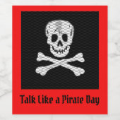 Spreek als een Pirate Day Wijn Etiket (Enkel label)