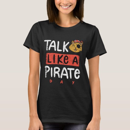Spreek als Pirate Day T-shirt (Voorkant)