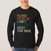 Spreek alsjeblieft op dat ik geen lips onder je ma t-shirt (Voorkant)