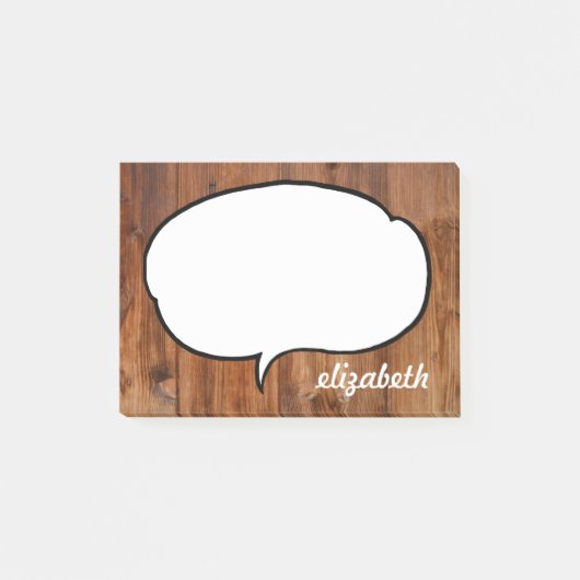 Spreek Bubble Persoonlijke naam Post-it® Notes (Voorkant)