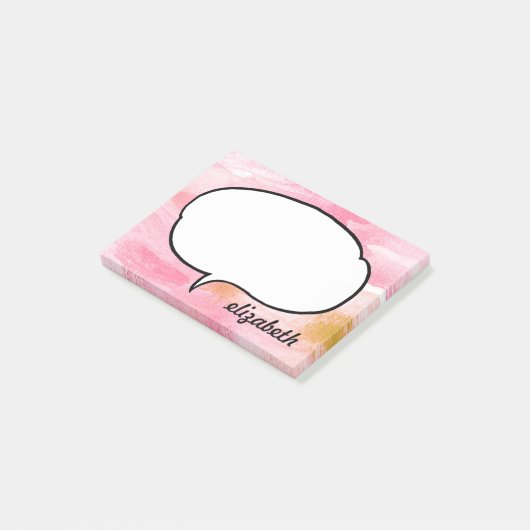 Spreek Bubble Persoonlijke naam Post-it® Notes (Schuin)