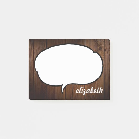 Spreek Bubble Persoonlijke naam Post-it® Notes (Voorkant)