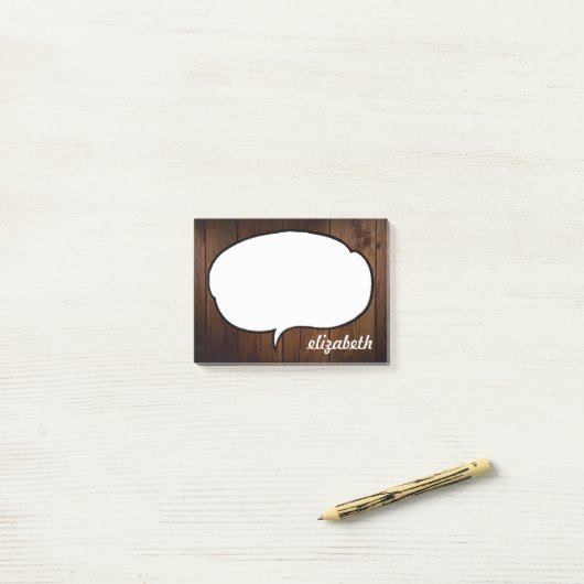 Spreek Bubble Persoonlijke naam Post-it® Notes (Op bureau)