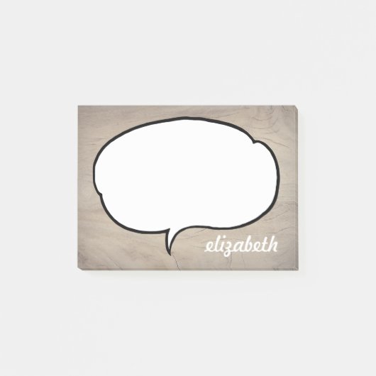 Spreek Bubble Persoonlijke naam Post-it® Notes (Voorkant)