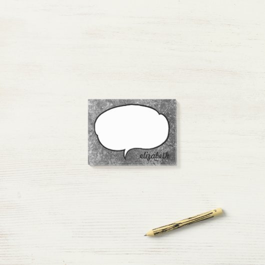 Spreek Bubble Persoonlijke naam Post-it® Notes (Op bureau)