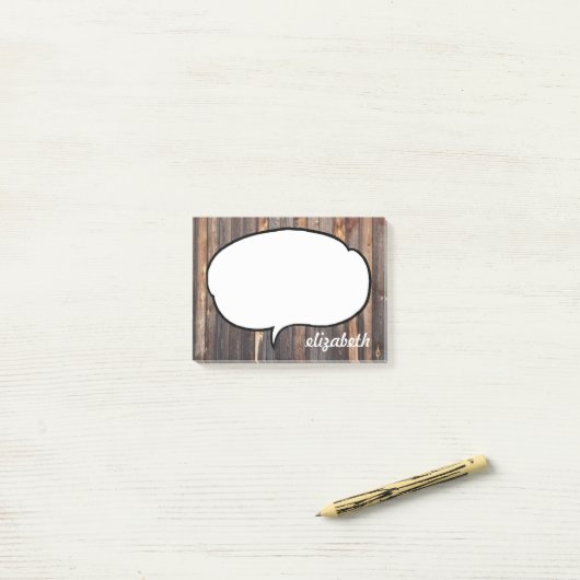 Spreek Bubble Persoonlijke naam Post-it® Notes (Op bureau)