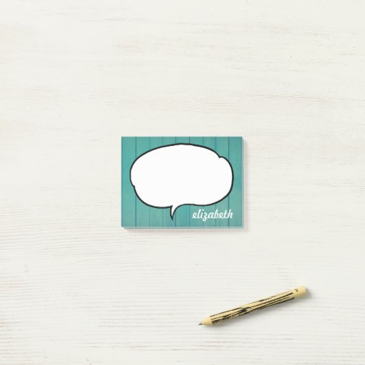 Spreek Bubble Persoonlijke naam Post-it® Notes (Op bureau)