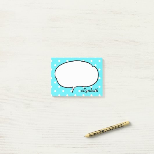 Spreek Bubble Persoonlijke naam Post-it® Notes (Op bureau)