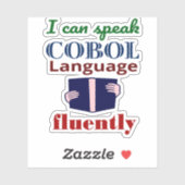Spreek Cobol Taal Vloeiend Sticker (Vel)