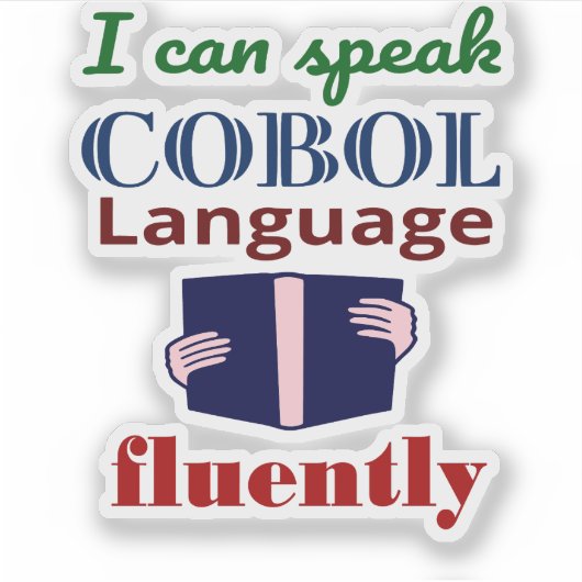 Spreek Cobol Taal Vloeiend Sticker (Voorkant)