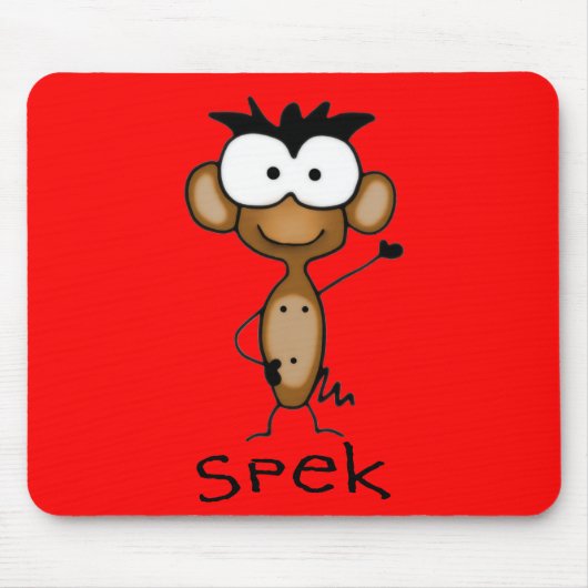 Spreek de Monkey Mousepad Muismat (Voorkant)