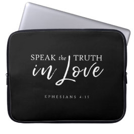 Spreek de Waarheid In Liefde Efeziërs 4:15 Bijbelv Laptop Sleeve