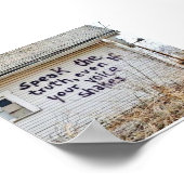 Spreek de waarheid! Zelfs als je stem klopt! Poster (Hoek)