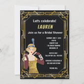 Spreek Easy Flapper Art Deco Vrijgezellenfeest Kaart (Voorkant)