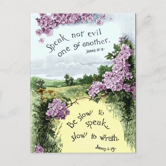 Spreek elkaar niet kwaad briefkaart (Voorkant)