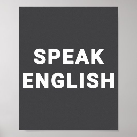 Spreek Engels Grappige Quote Poster (Voorkant)