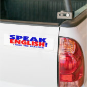 Spreek Engels Humor Bumpersticker (Op Truck)