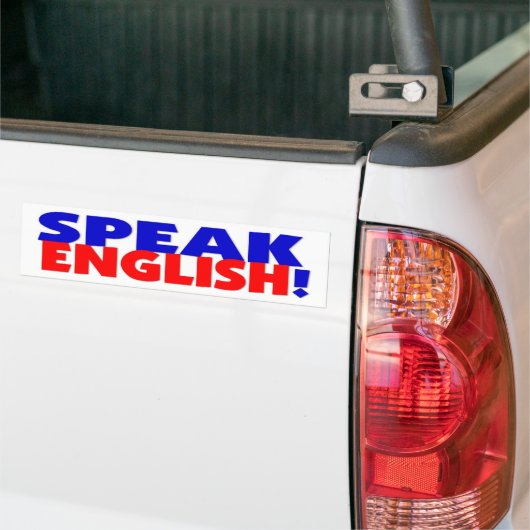 Spreek Engelse Bumpersticker (Op Truck)