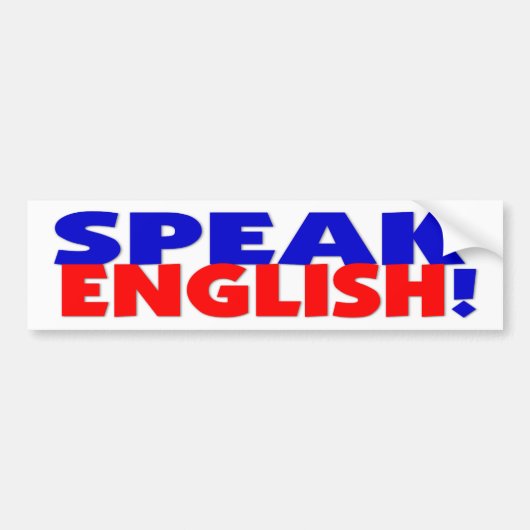 Spreek Engelse Bumpersticker (Voorkant)