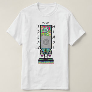 Spreek-er Uw Geest Grappige Cycloop Luidspreker Wo T-shirt