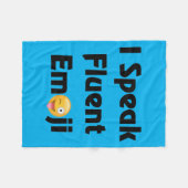 Spreek Fluent Emoji Fleece Deken (Voorkant (Horizontaal))
