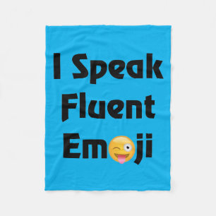 Spreek Fluent Emoji Fleece Deken