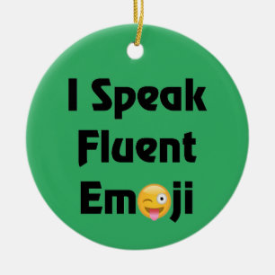 Spreek Fluent Emoji Keramisch Ornament