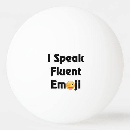 Spreek Fluent Emoji Pingpongbal (Voorkant)