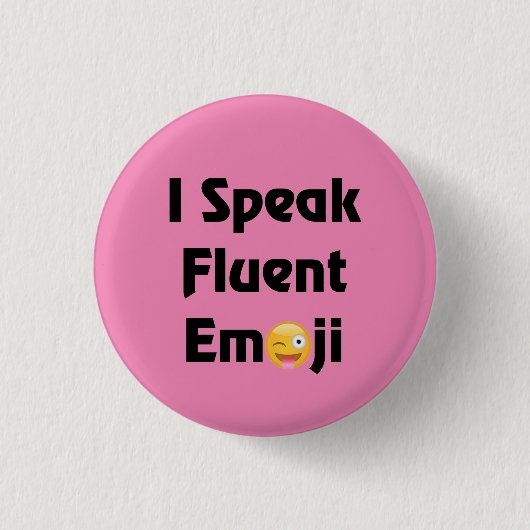Spreek Fluent Emoji Ronde Button 3,2 Cm (Voorkant)