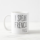 Spreek Frans Fries Funny Quote Koffiemok (Links)